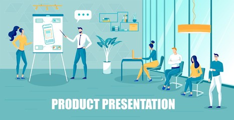 Innovative Product Presentation Conference Cartoon