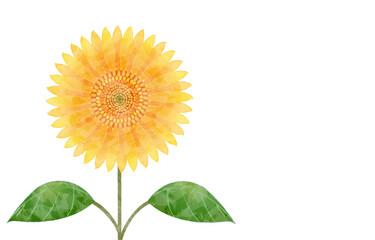 大輪の向日葵のイラスト