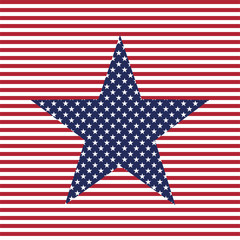 USA vector with stars and stripes pattern.