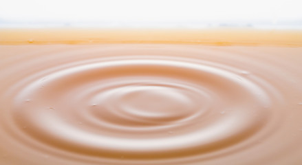 rippling after a few drops of peach juice.