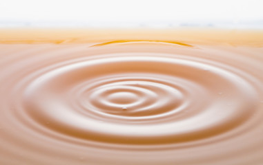 rippling after a few drops of peach juice.