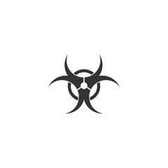 Biohazard icon vector symbol on white background