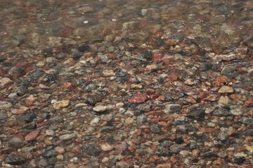 The beauty of the stones on the beach in Montevideo in Uruguay.