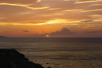 tramonto sul mare adriatico
