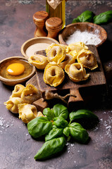 Fototapeta premium Raw traditional Itallian ravioli