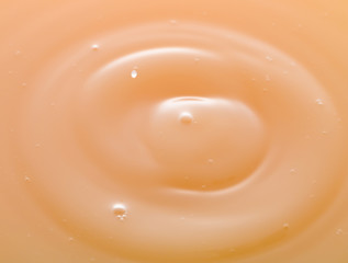 rippling after a few drops of peach juice.