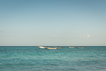 Old caribbean boats