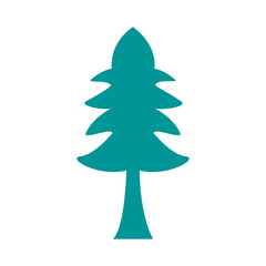 Fototapeta premium pine tree plant forest silhouette style icon