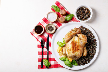 Cooked whole chicken