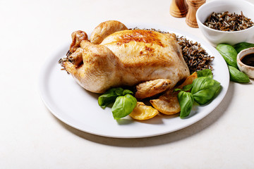 Cooked whole chicken