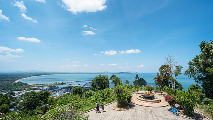 Aerial view Pak Nam Chumphon, Chumphon Thailand.