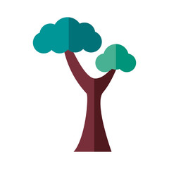 tree plant forest flat style icon