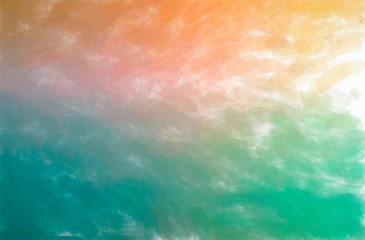 Fototapeta premium Abstract illustration of blue, green and yellow Watercolor with low coverage background