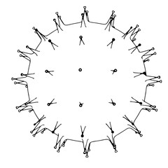 coronavirus virus sketch covid-19 on white background vector