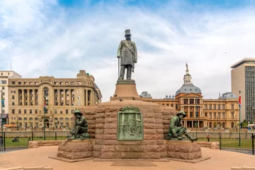 Fotobehang Statue on Church Square in Pretoria, capital city of South Africa © malajscy