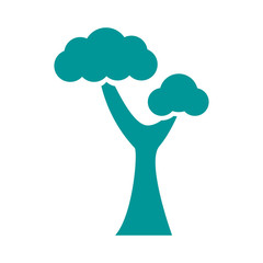 tree plant forest silhouette style icon