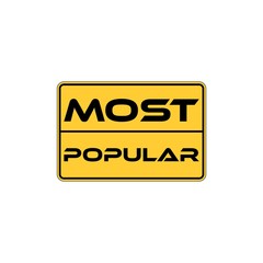 Most popular sign isolated on white background