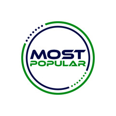 Most popular sign isolated on white background