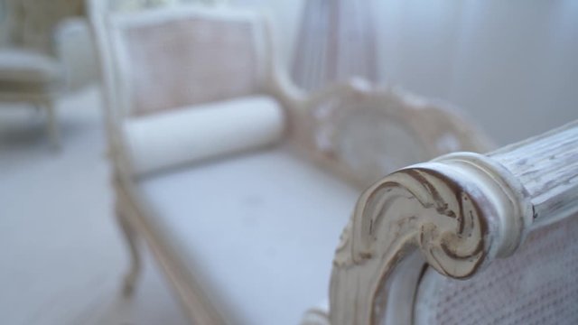 antique sofa in a bright room