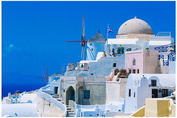 view of santorini island greece