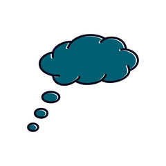 dream cloud icon in trendy flat design