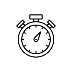 Chronometer Vector Icon Line Illustration.
