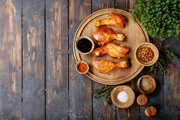 Raw chili chicken drumsticks