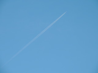 Long Contrails in the sky 