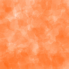 Orange watercolor abstraction on a whole sheet of paper. Fog, smoke, cloud, texture. Place for text.