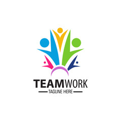 Fototapeta na wymiar organization teamwork logo template