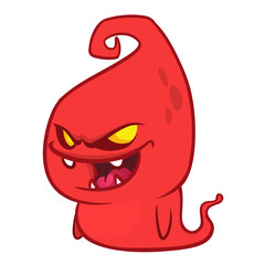 Scary cartoon little ghost . Halloween illustration.