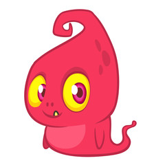 Scary cartoon little ghost . Halloween illustration.