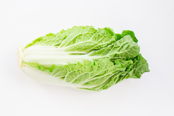 head of fresh green chinese cabbage