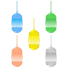 Ramadan Lantern Design in Set for Creative Concept of  Islamic Celebration.