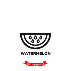 watermelon icon in trendy flat style