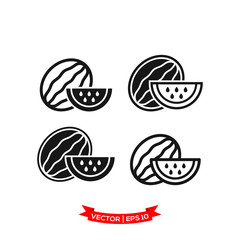 watermelon icon in trendy flat style