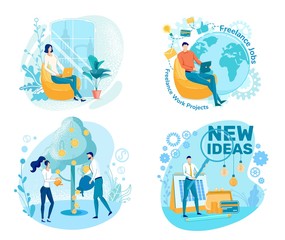 Set, Freelance Jobs and Work Projects, new Ideas.