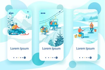 Enjoying Cold Weather in Winter Resort with Family