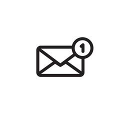 envelope with letter line icon, outline vector sign, linear style pictogram isolated on white. Message symbol, logo illustration. Editable stroke. Pixel perfect