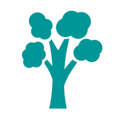 tree plant forest silhouette style icon