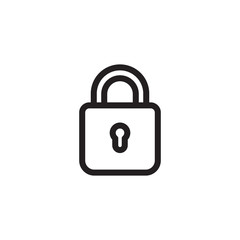lock icon isolated on white background