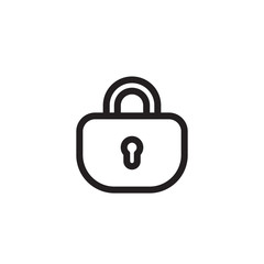 lock icon isolated on white background