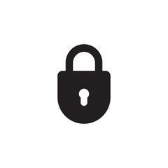 lock icon isolated on white background