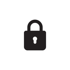 lock icon isolated on white background