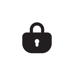 lock icon isolated on white background