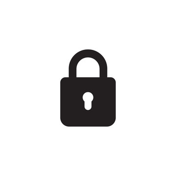 lock icon isolated on white background