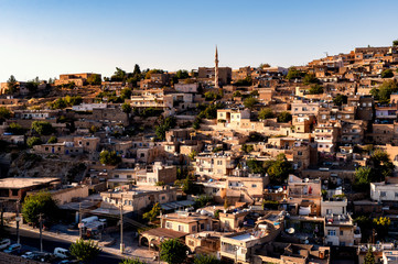 Artuklu, Mardin / Turkey June 10, 2018. Mardin city view. 