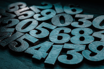 Background of numbers. from zero to nine. Numbers texture. Finance data concept. Mathematic. Seamless pattern with numbers. financial crisis concept. Business success. 