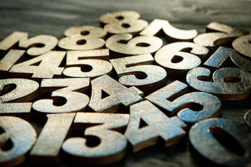 Background of numbers. from zero to nine. Numbers texture. Finance data concept. Mathematic. Seamless pattern with numbers. financial crisis concept. Business success. 