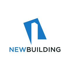 Letter L in building logo city real estate vector